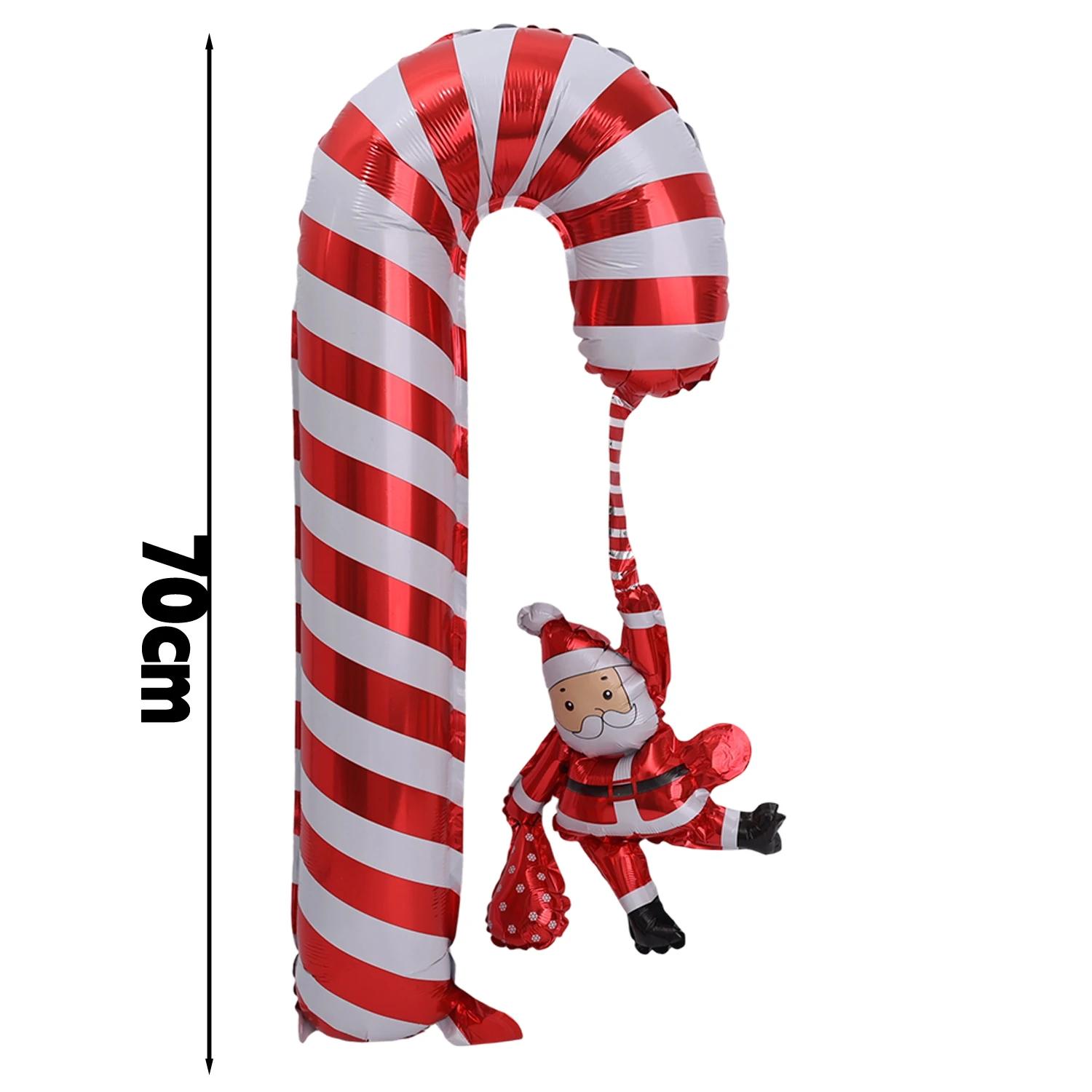 

Large Christmas Canes Balloons Santa Claus Xmas Tree Aluminum Foil Balloon DIY Xmas New Year Holiday Party Decoration Supplies 1PC-(ONLY ONE PCE)