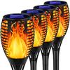 4X Solar Torch Lamp Stake LED Inserted Flame Effect Lantern