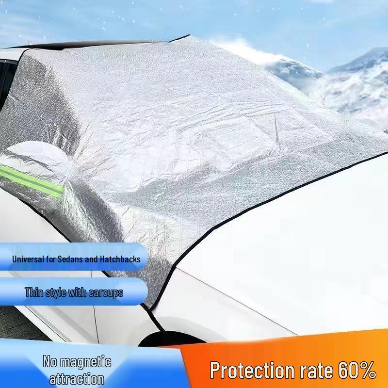 

Snow, Frost & Sunproof Large Half Windshield & Car Cover Sedan Universal