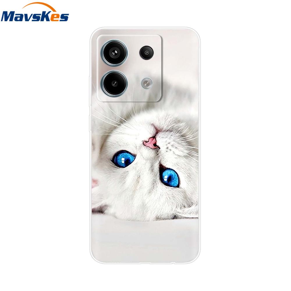 Handyhülle Für Xiaomi Redmi Note 13 Pro 5G Rückseite Niedlich Stoßfest Weich Klar Silikon TPU Für Redmi Note13 Note 13 Pro Funda