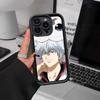 Funny Anime GINTAMA Silicone Soft Phone Case For IPhone 17 16 15 14 Plus 13 12 Mini 11 Black Cover