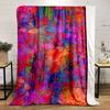 Colorful Abstract Floral Art Blanket Flannel Blanket for Bedroom, Living Room, Sofa, and Nap Sofas.