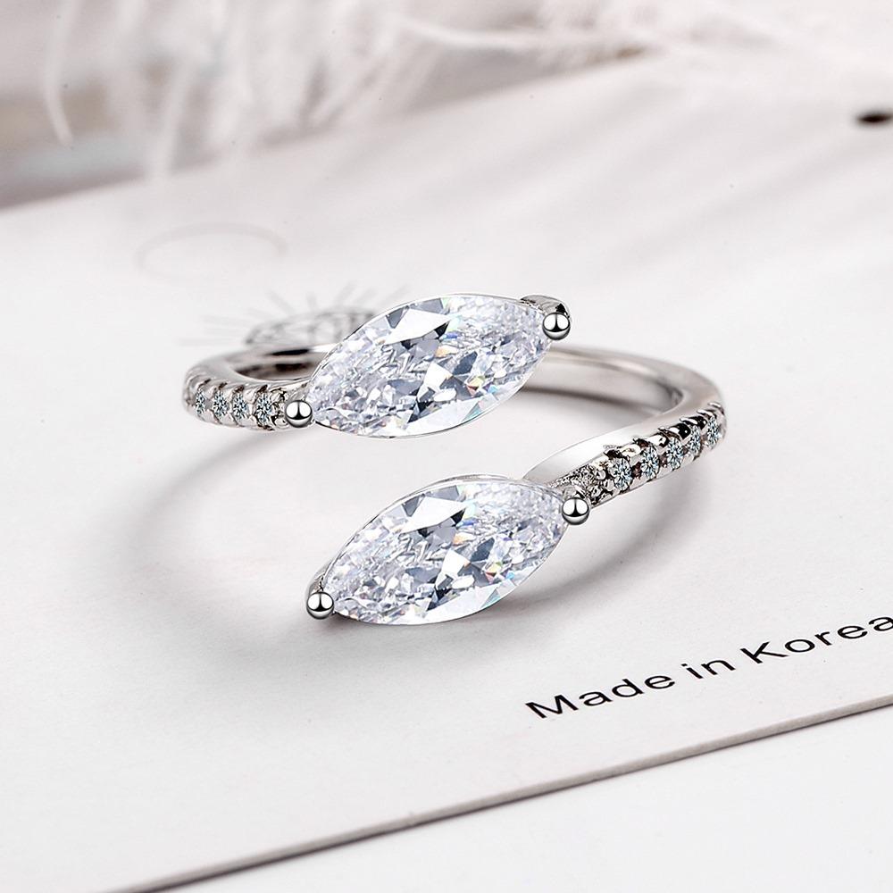 Lindon Classic Copper Zircon Ring Ladies Jewelry Wedding Promise Party Gift