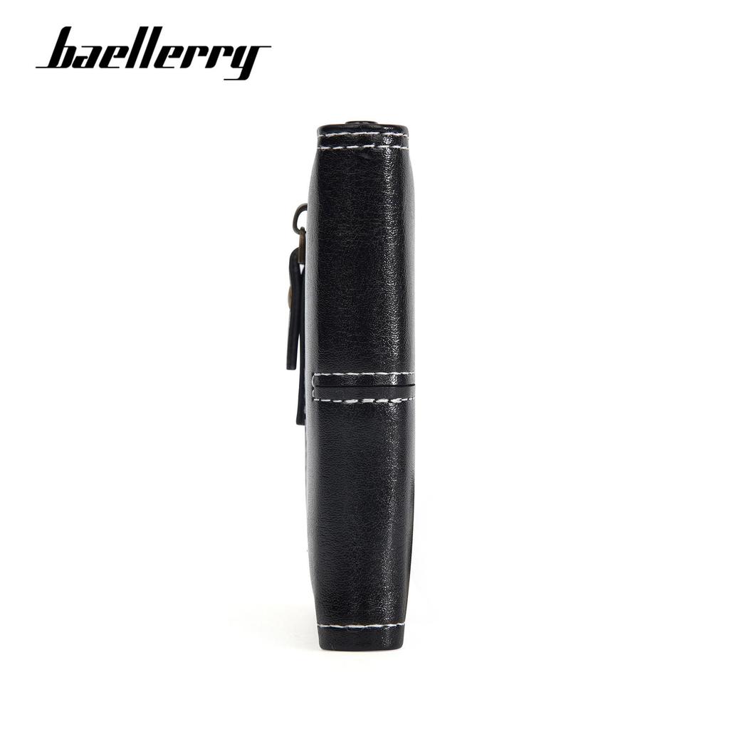 Baellerry Women's Fashion Short Wallet - Multi-Card Slot, Two-Fold, Zipper Coin Purse