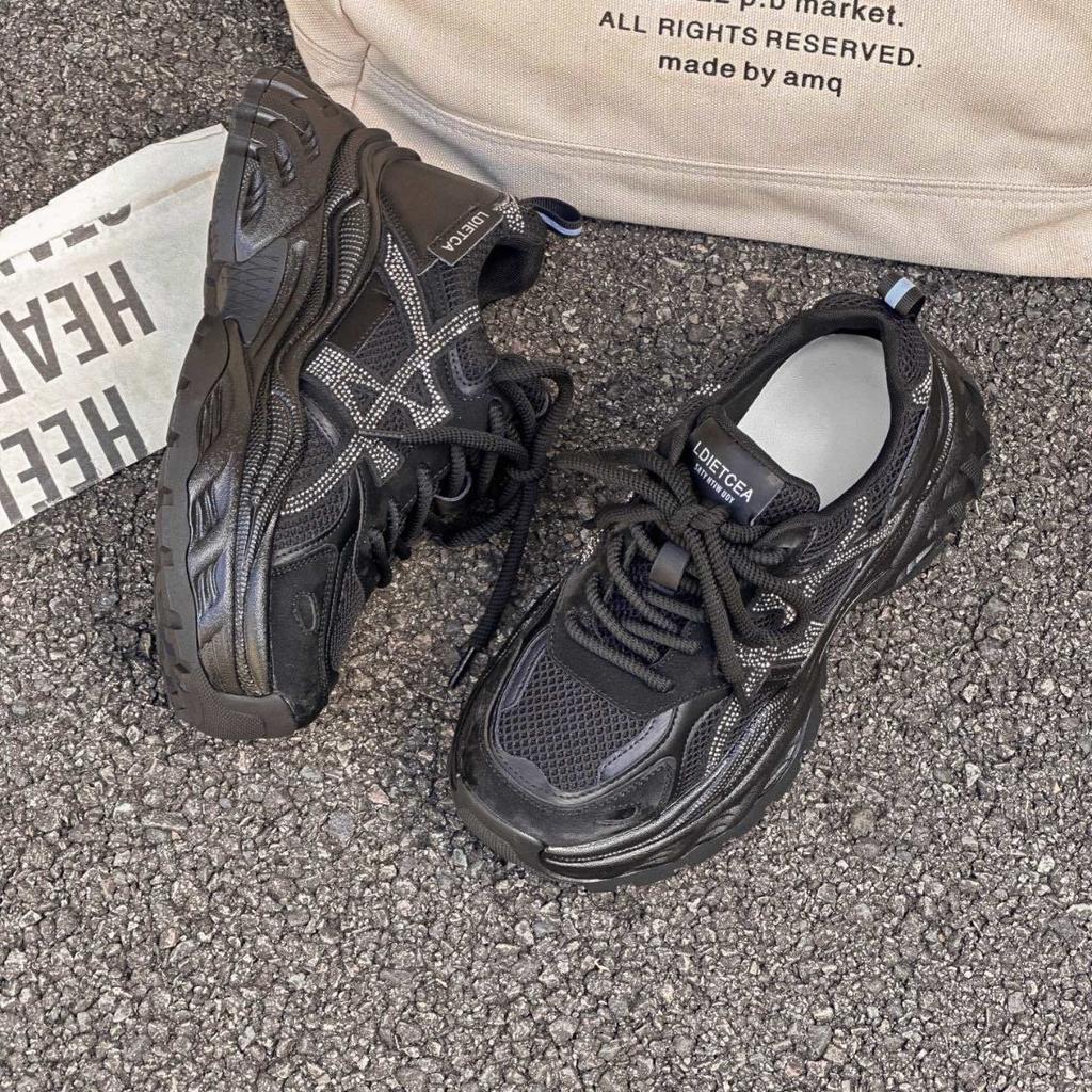 Paris retro German training shoes women's shoes 2025 new lace-up casual shoes platform Internet celebrity popular sports shoes dad shoes