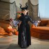 2026 Kids Skull Witch Vampire Cosplay Long Dress, Funny Horror Halloween Outfit
