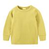 Kids Thick Brushed Pajama Set for Spring Autumn Long Sleeve Pants with Tummy Protection