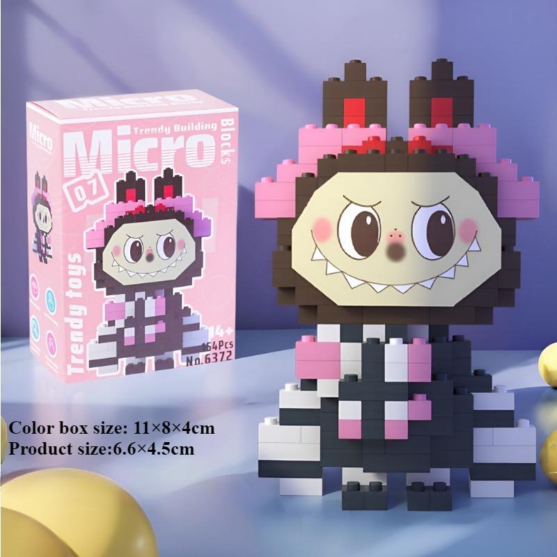 

Лабубу мелкий строительный блок, совместимый со строительным блоком Lego, собранный строительный блок Лабубу, детская развивающая игрушка, украшение