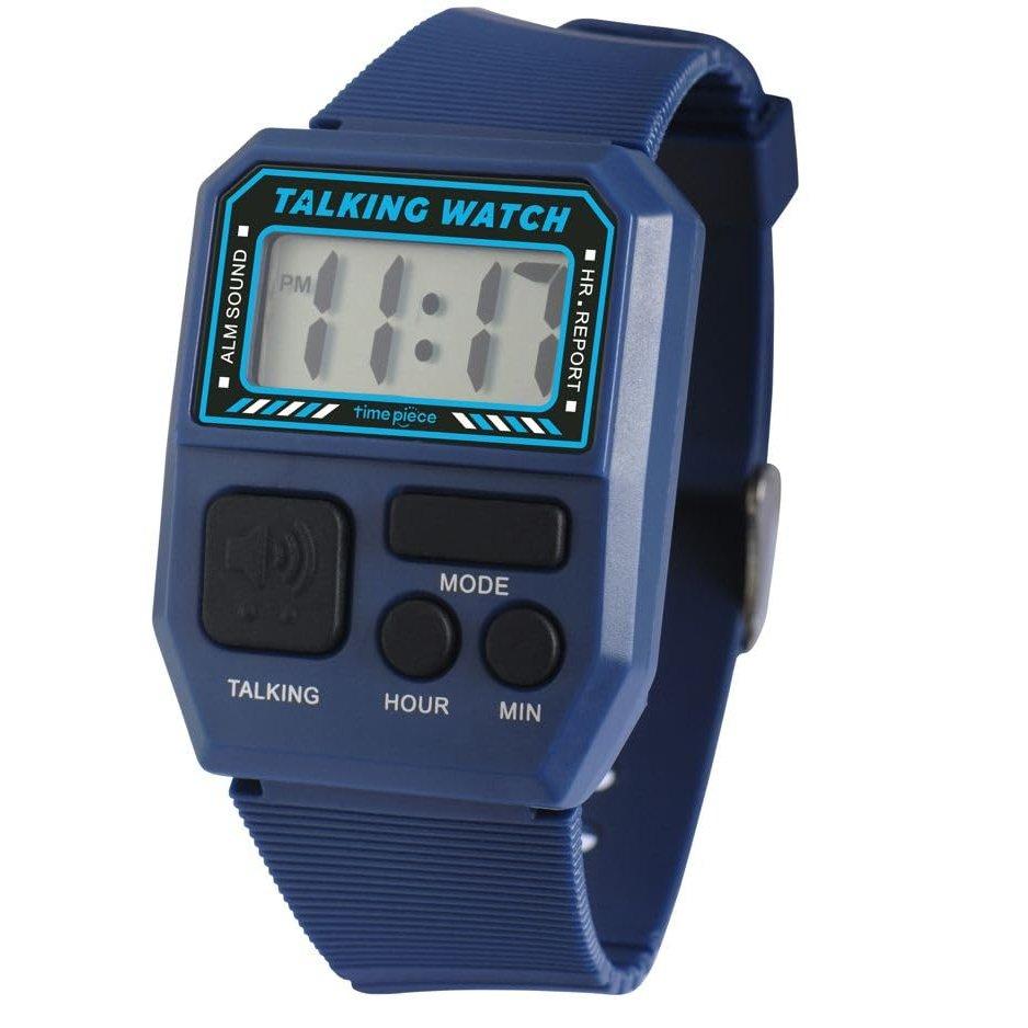 Time Piece Talking Watch - Accessible Digital Watch with Alarm and Snooze, Unisex Design