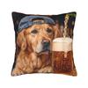 Border Collie Drinking Beer Funny Dog Meme Pillow Covers Printed Cushion Cover Gift Throw Pillow Case Cover Chair Multiple Sizes