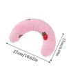 1PC Little Pillow for Cats, Ultra Soft Fluffy Pet Calming Toy Half Donut Cuddler for Joint Relief Sleeping Improve