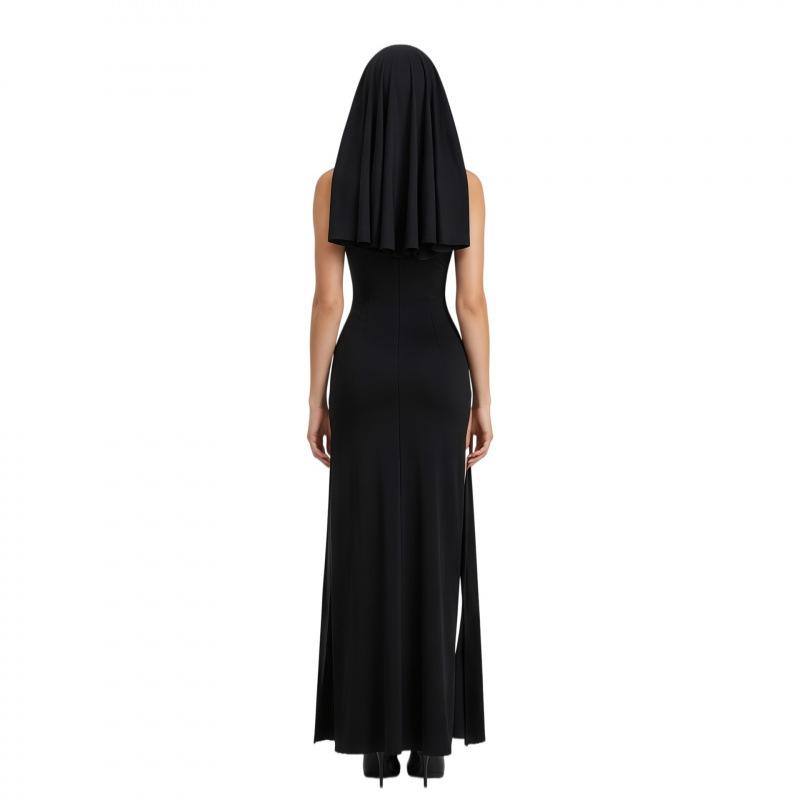 God's Punishment Comes Clothing Nun Clothing Halloween Cosplay Clothing Medieval Nun New Cross Medium Dress