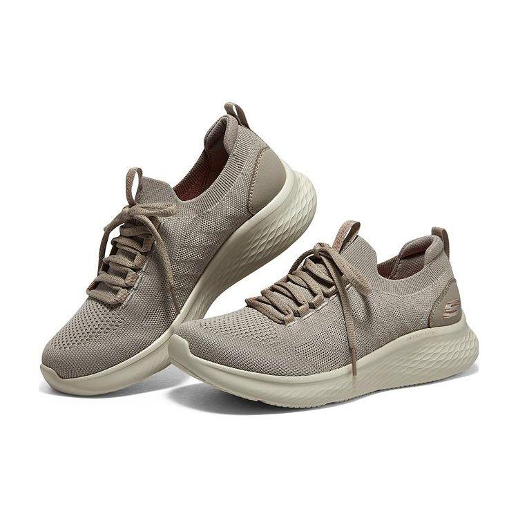 Skechers Skech-Lite Pro Mesh High Elastic Soft Sole Low Top Sports Casual Shoes Women Sneakers Gray Brown 149994-TPPK