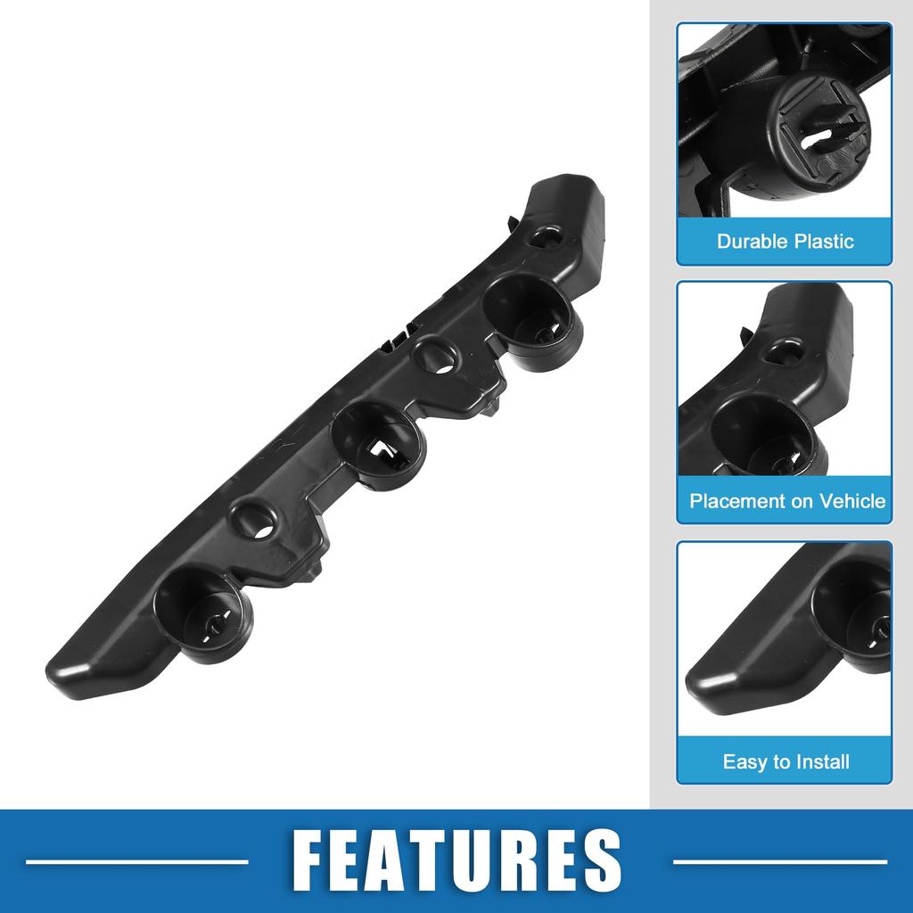 ABSOPRO Front Bumper Brackets for Nissan Sentra Black 1 Pair (Part Number 622243YU1A) (2016-2019), Plastic,