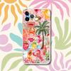 Summer Vibes Seaside Wine Transparent Phone Case For iPhone 17,13,15,12,11,14,16 Pro Max Mini 7,8 Plus SE4,17E Air Fundas