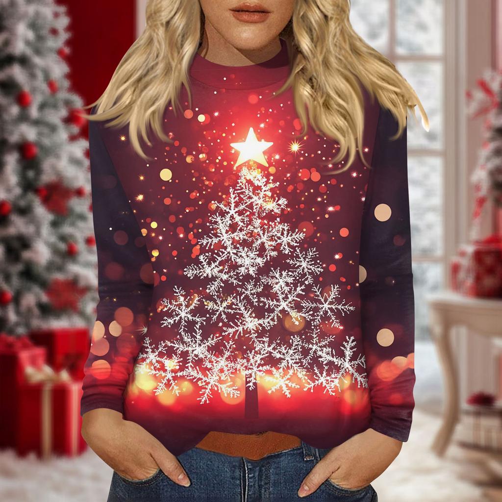 Women's Daily Casual Long Sleeve Mid Collar Top