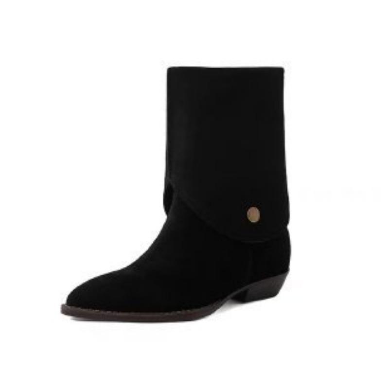 Women's Long Boots Autumn and Winter New Pointed Thick Heels Two Wear One-pedal Women's Boots