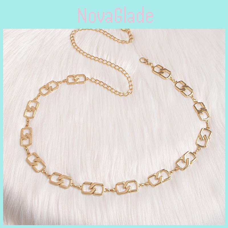 Geometrische Metall-Hüftkette Für Damen Elegantes Schmuckaccessoire Für Sommer- Und Winterkleidung