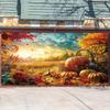 1 Piece, Happy Autumn Garage Door Decorative Banner, Polyester, Rural Farmhouse Harvest Festival Thanksgiving Party