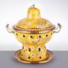 ZISIZ Cloisonné Copper Mini Hot Pot
