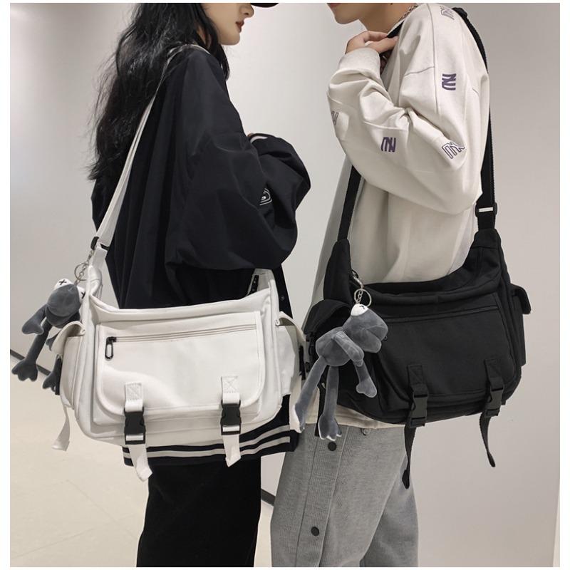 Minimalist Crossbody Bag Unisex Instagram Japanese Korean Large Capacity Utility Shoulder Messenger Bag Workwear Style College Student Backpack