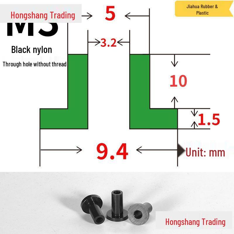 Step T-Shaped Nylon Insulating Bushing Washer, M3-M35 Thread Protection Spacer
