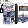 Hatsune Miku 400pcs/900pcs Card Album Book Folder 4/9 Card Slots Collections Zipper Double Pocket Zipper Card Binder Holder