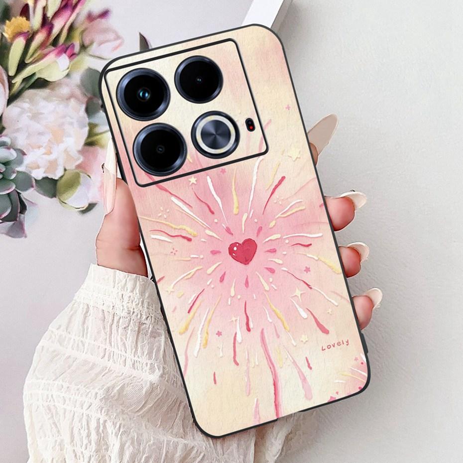 Cute Painting Phone Case For Infinix Note 40 40Pro Pro+ Soft Silicone TPU Back Cover For Infinix Note40 Pro Plus Cases Bumpers