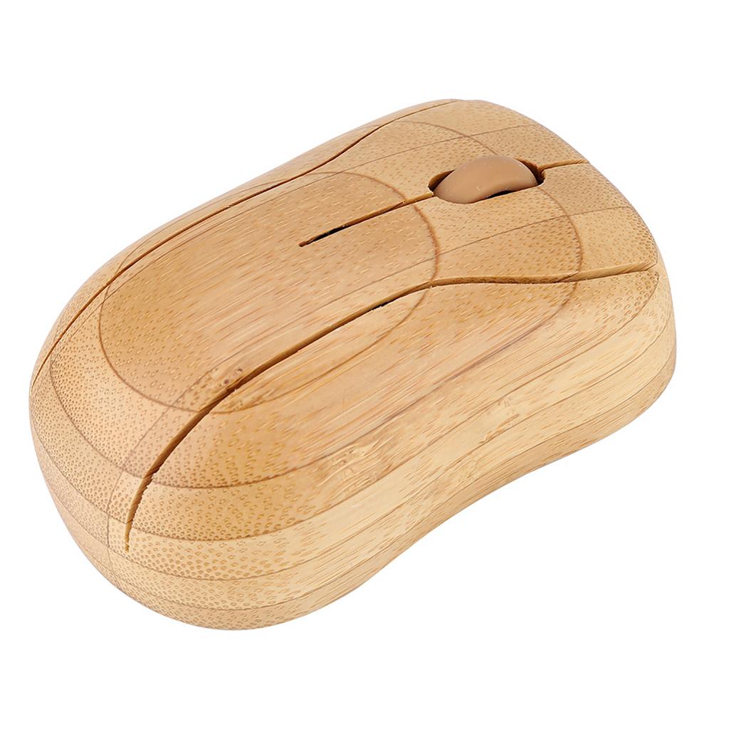 2.4GHz Bamboo Wireless Optical Mouse PC Laptop Computer Wooden Wood