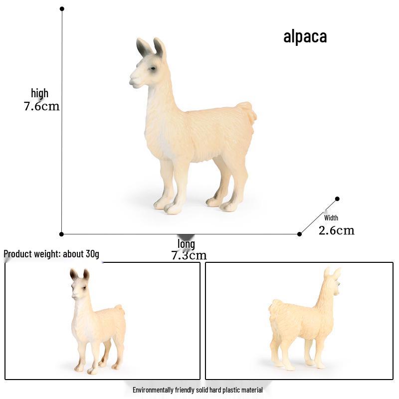 Children s Educational Alpaca Figurine Toy - Simulated Animal Model Ornament