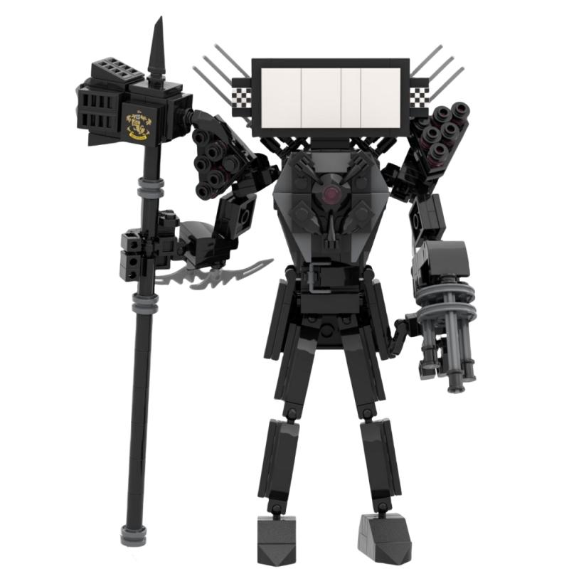 Flame Titan Audio Magnet Skibidi New Series Toilet Man Drill Male traffic Light Battle-Axe Revenge Titan Building Blocks Set