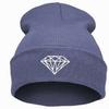 Fashionable Wool Knit Hat with Diamonds Embroidery, Hip-hop Style, Warm and Comfortable for Snowboarding and Running
