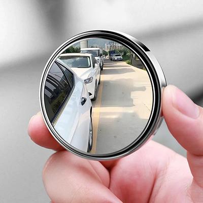2 Pièces Rétroviseur de Voiture Miroir d'Angle Mort Cadre Circulaire Miroir Convexe Miroir Projecteur 360 Degrés Réglable Grand Angle