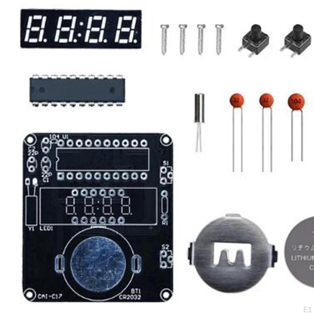 Kit Orologio Elettronico Fai da Te Display Digitale LED per Oggetto Didattico Gadget per Feste