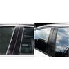 6X Black Carbon Fiber Window Pillar Strip Trim Decal For BMW 3 Series E90 05-12