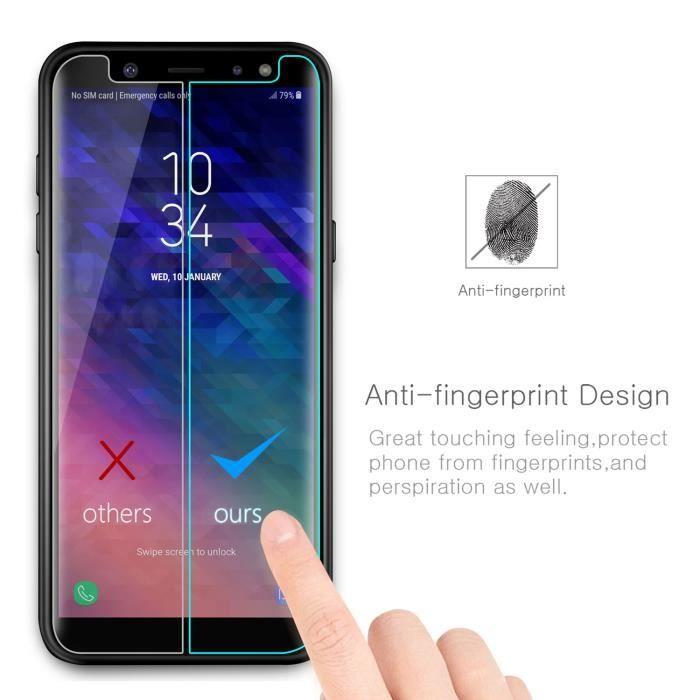 Skärmskydd - IVENCASE - Samsung Galaxy A6 2018 - Härdat glas - Ultratunt 0,26 mm - Okrossbart