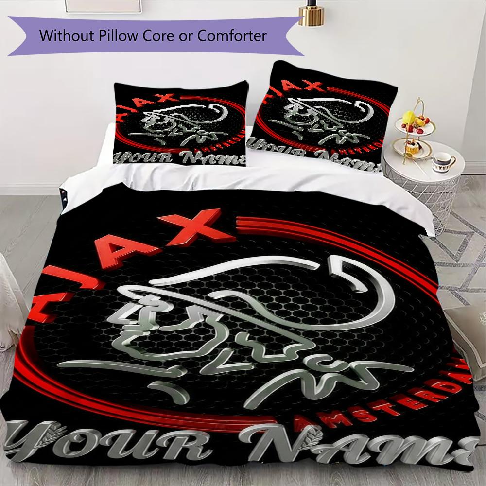 Biancheria da letto AJAX con nome personalizzato, set copripiumino federe, regalo di compleanno per la casa(1 * copripiumino + 2 * federa, senza nucleo)_xia