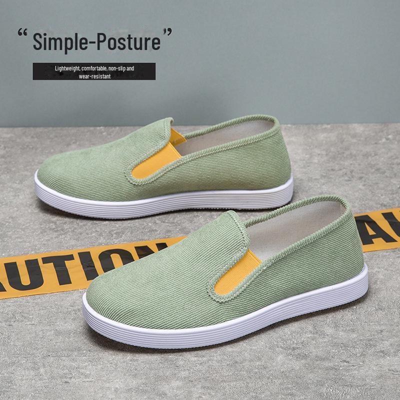 Herren Trendige Rutschfeste Cord-Slipper Arbeitsschuhe