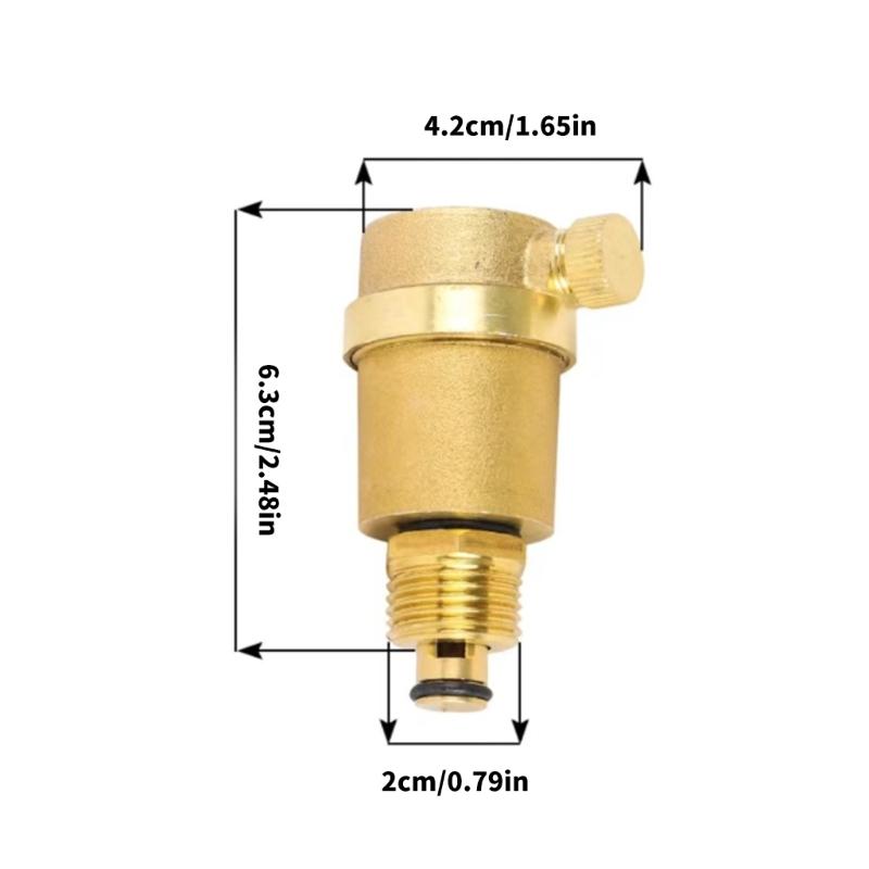 Brass Automatic Exhaust Valves DN15 Heating and Air Conditioning Tap Water Pipe Vent Valves Air Vent Pressure Relief Valves