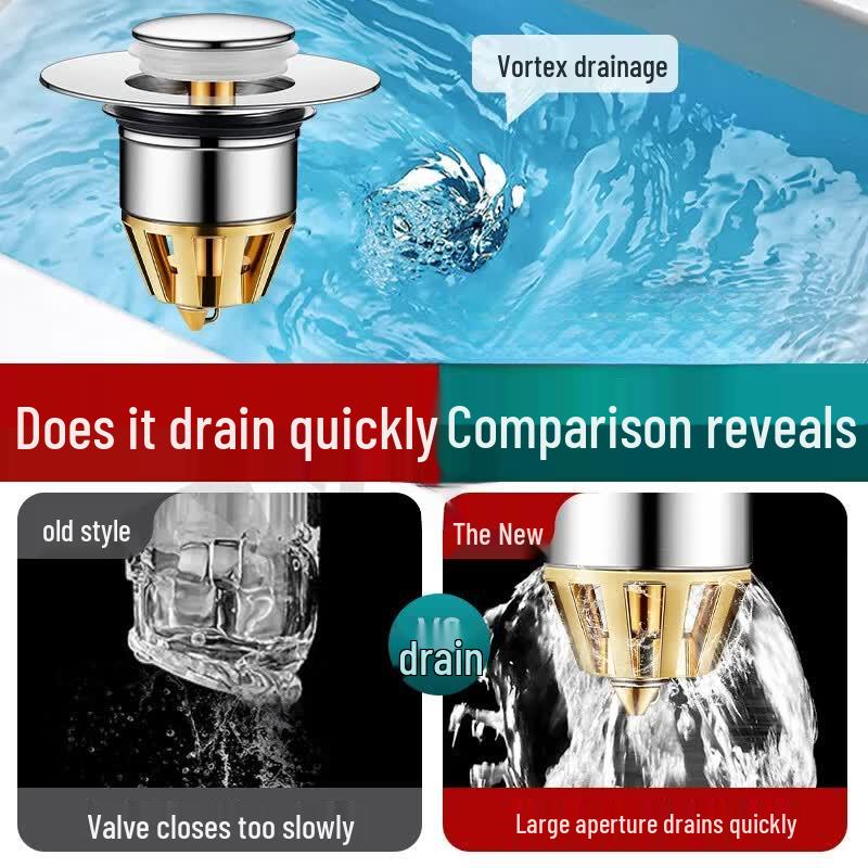 TLXT Universal Pop-Up Sink Drain Stopper with Anti-Odor Core