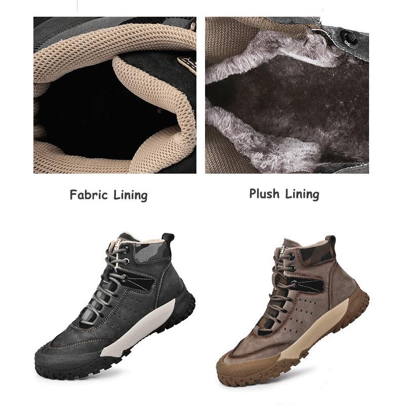 Férfi magas szárú pamutcsizmák, szabadidős cipők Túratúracipők