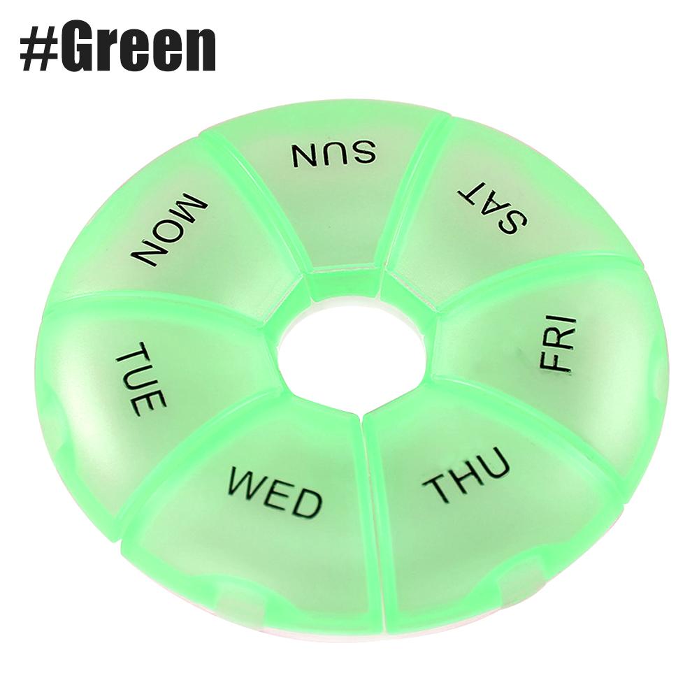 Weekly 7 Day Pill Organizer Large Compartment Travel Medication Box Portable Daily Pill Case Storage