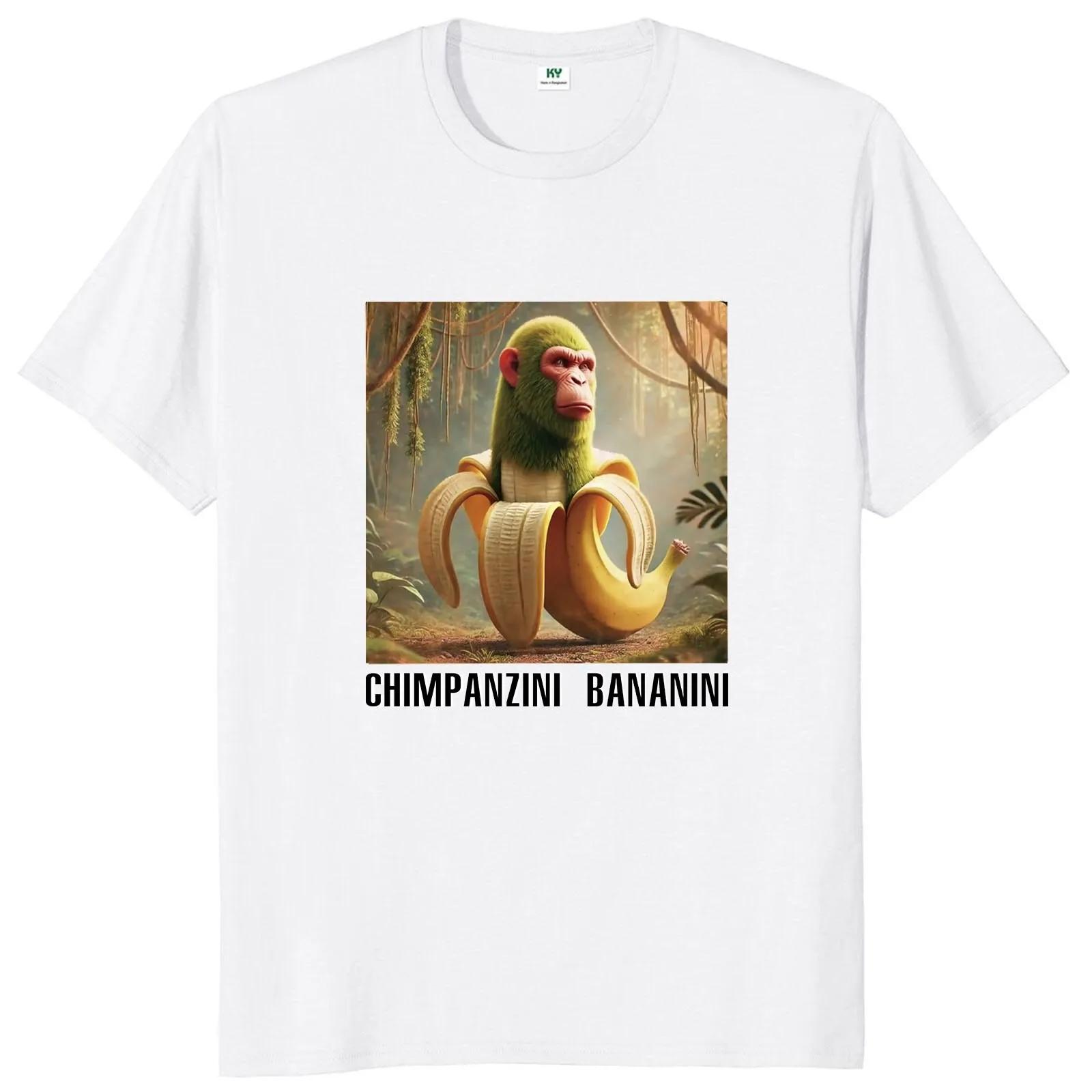 Chimpanzini Bananini T Shirt Funny Italian Brainrot Meme Graphic Tshirts Unisex Oneck Tee Tops Women Clothing S