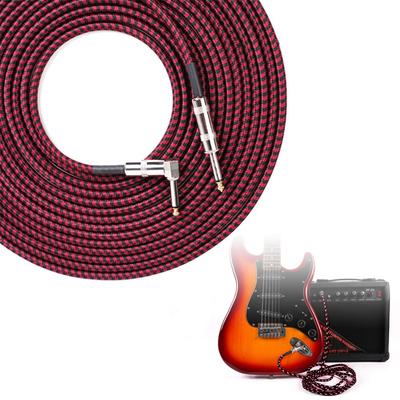 Electric Guitar Cable Wire Cord 3M 6M No Noise Shielded Bass Cable Braided Coat