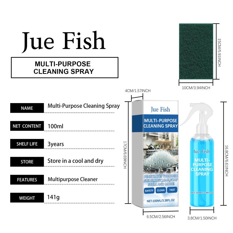 All Purpose Foam Cleaner Kitchen Stove Hood Grease Oil Stain Rust Remover Strong Deodorizing Formula Quick Cleaning Solution