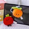 Schattige Fruit Groente Sleutelhanger met Draagbare Ophanggesp Pluche Rugzak Bedeltje Huidvriendelijk Knijpspeeltje Stressverlichting Fidget Cadeau voor Kinderen Volwassenen