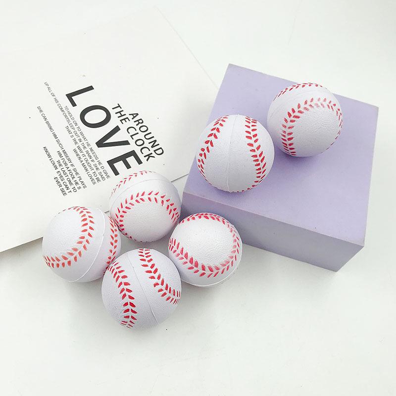 12Pcs Pu Solid Elastic Sponge Ball Bubble Ball Basketball Tennis Baseball Rugby Grip Ball Stress Relief Toy Scene Decorations