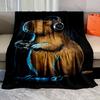 1PC Animal gaming with headphones  Print Adult Children Warm Blankets Home Travel Car Soft Comfortable Suitable for all seasons