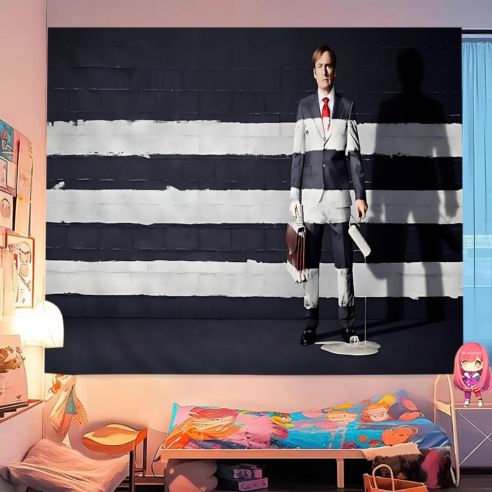 Classic Movies Better Call Saul Cartoon Tapestry Hippie Flower Wall Carpets Dorm Decor Art Home Decor