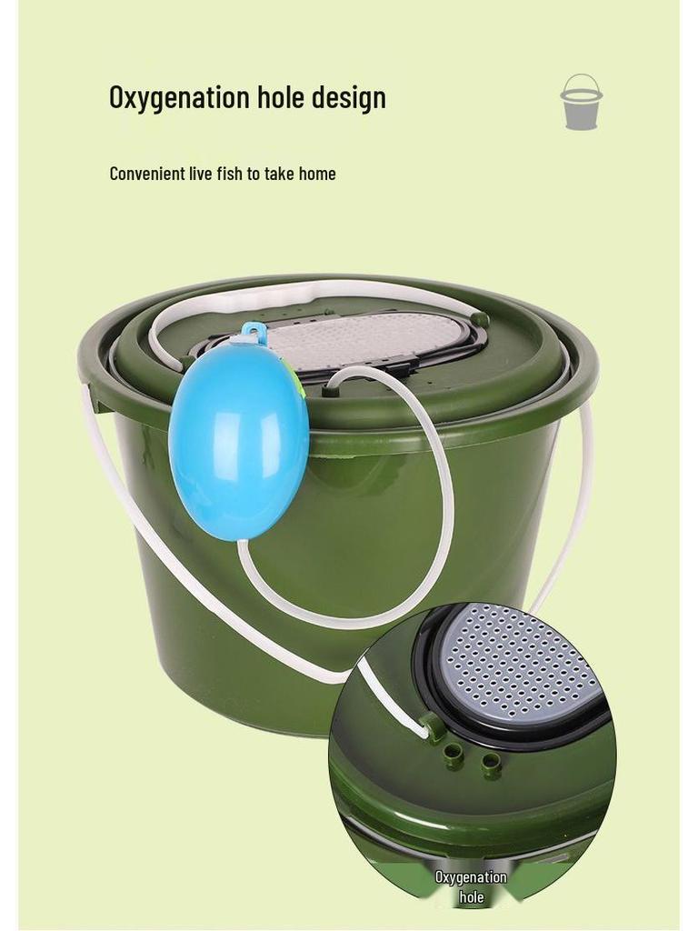 Double Layer Stream Fishing Bucket with Lure Box